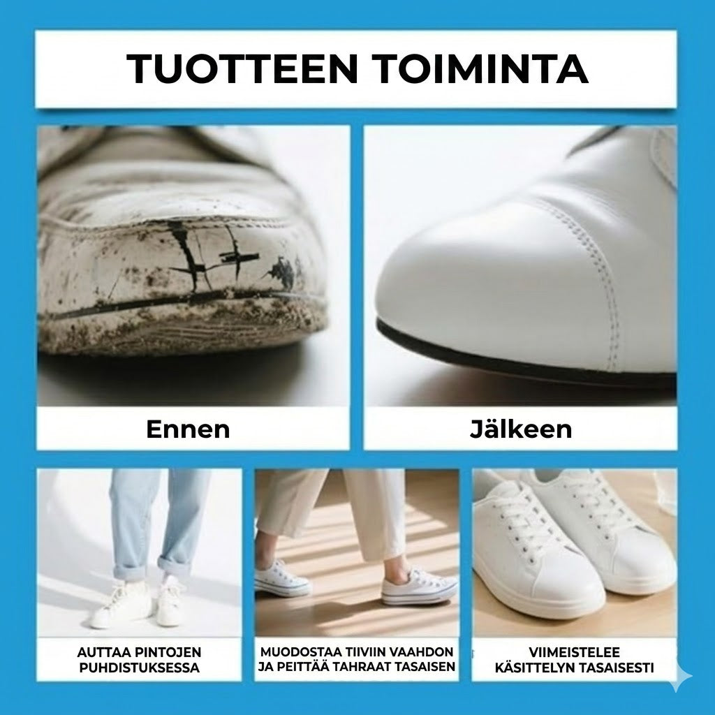 Puhdistustahna valkoisille kengille – Tehokas tahranpoisto
