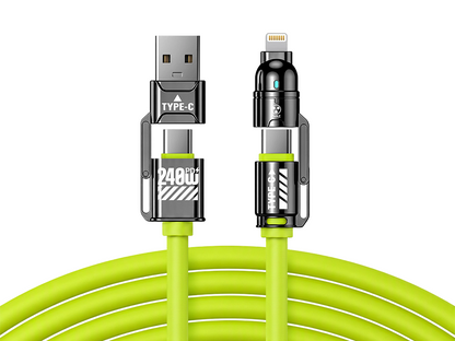 FISHING™ 240W Monitoimilatauskaapeli | USB-C & Lightning Universaali
