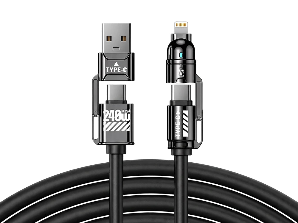 FISHING™ 240W Monitoimilatauskaapeli | USB-C & Lightning Universaali