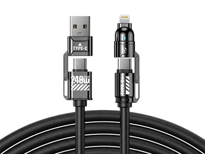 FISHING™ 240W Monitoimilatauskaapeli | USB-C & Lightning Universaali