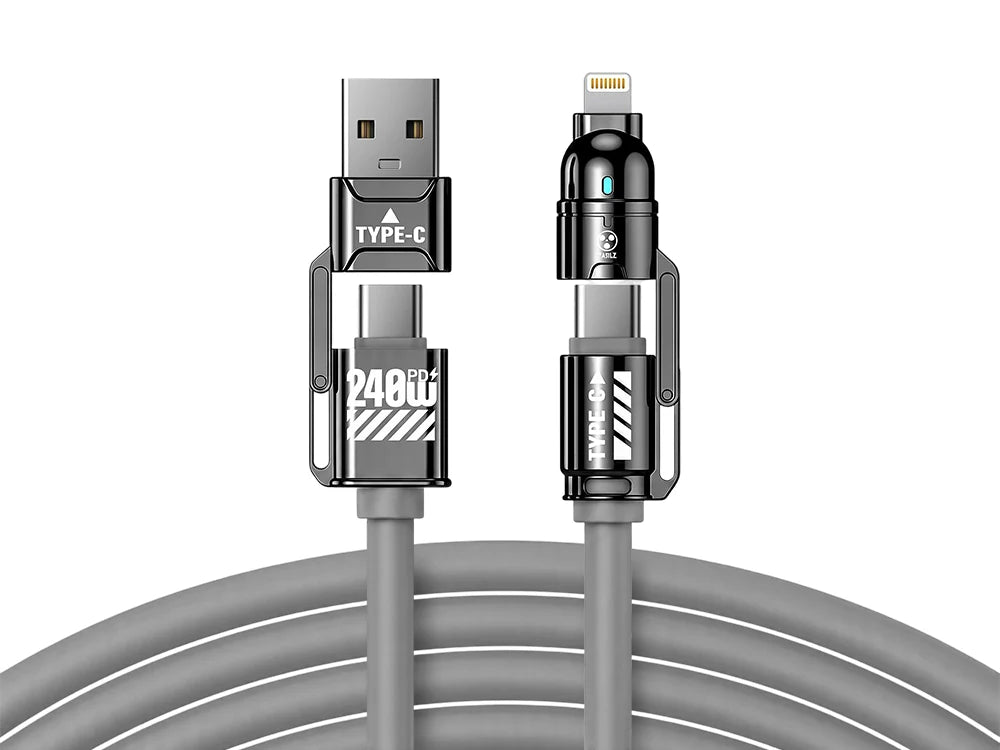 FISHING™ 240W Monitoimilatauskaapeli | USB-C & Lightning Universaali