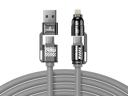 FISHING™ 240W Monitoimilatauskaapeli | USB-C & Lightning Universaali