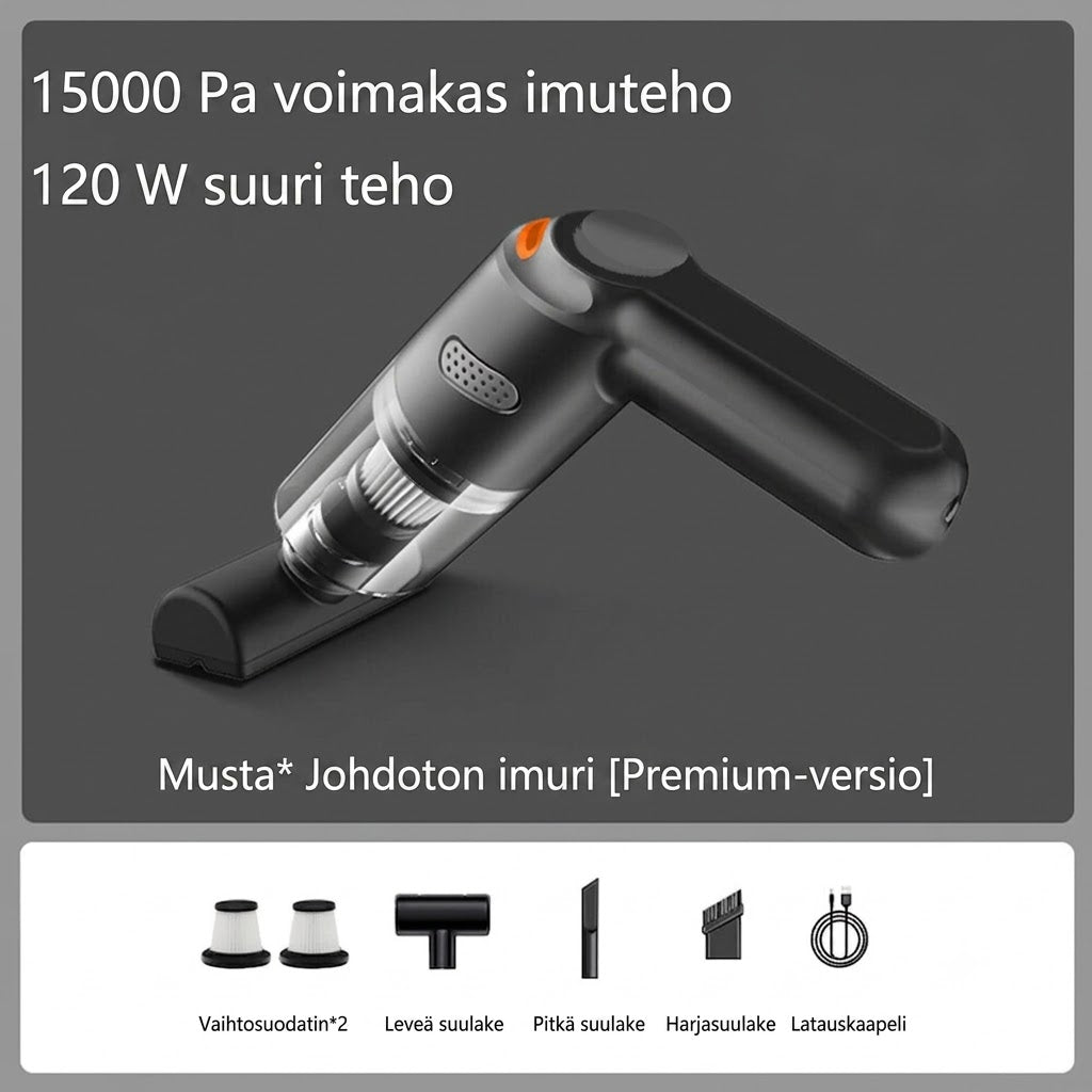 Tehokas johdoton autonimuri – Kompakti ja voimakas imuteho