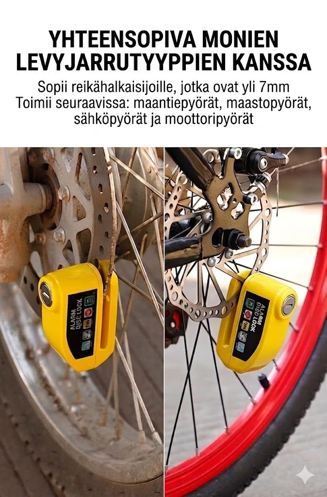 Älykäs hälyttävä jarrulevylukko