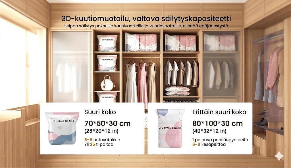 3D-tyhjiöpussi ilman pumppua (pystyyn nouseva)