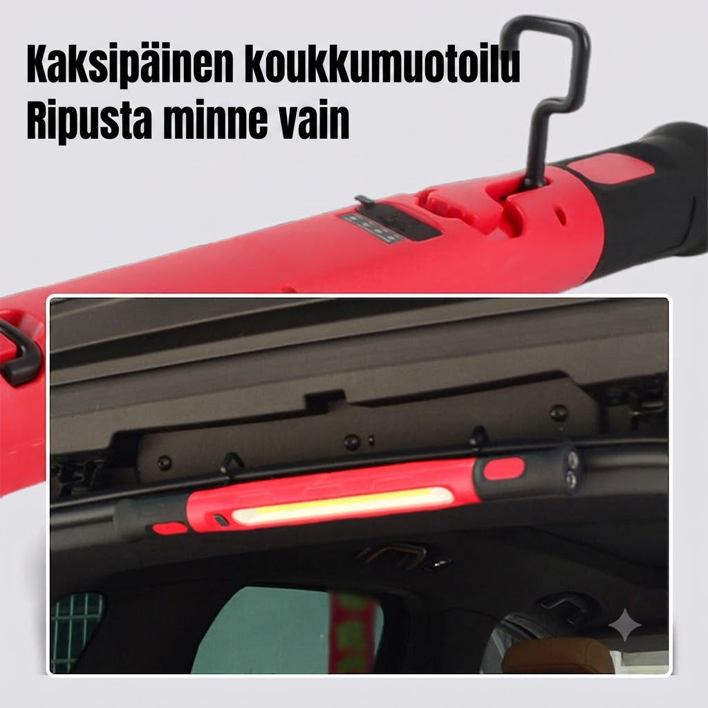 Magneettinen LED-työvalo koukulla (3000 lm / 5200 mAh)