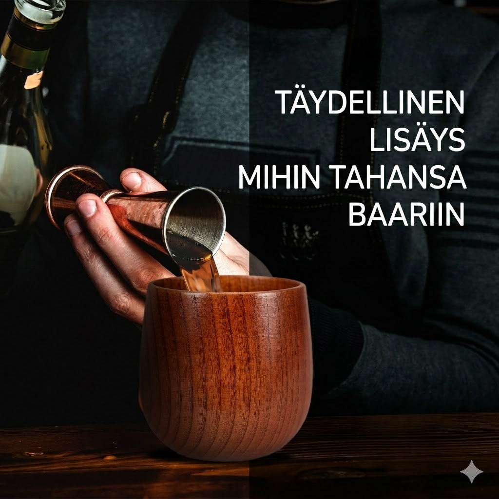 Käsintehty hiiltynyt puumuki bourbonille