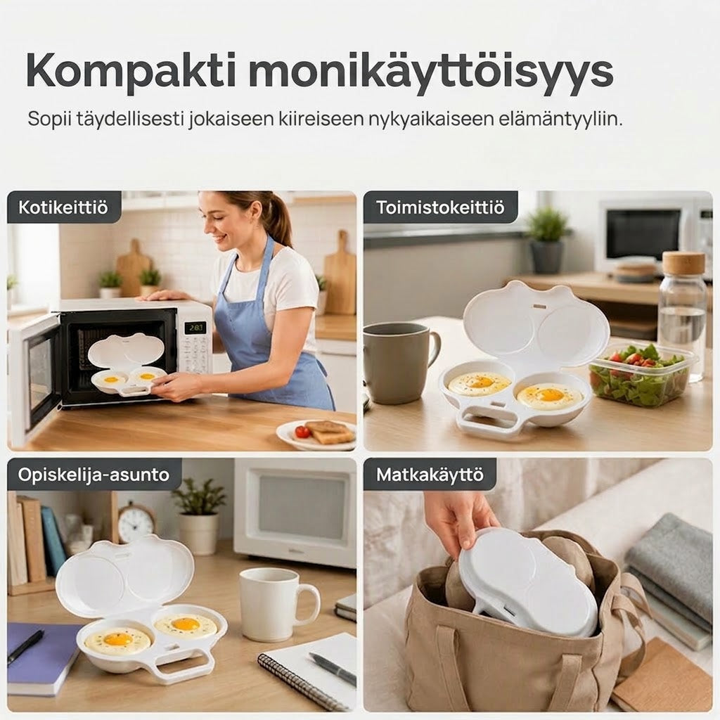 OmniLiving™ Mikromunankeitin Kannella (Uppomunat 45 Sekunnissa)