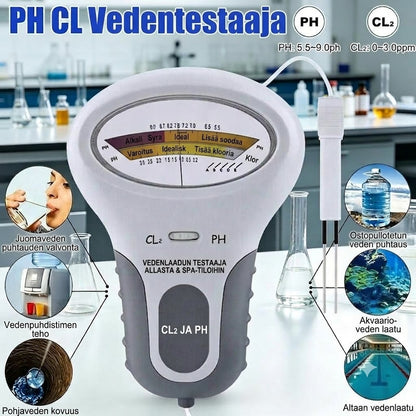 Digitaalinen uima-altaan testeri pH- ja klooriarvoille