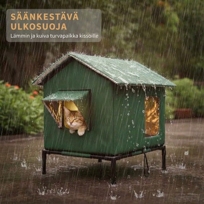 OmniLiving™ Eristetty Ulkokissan Mökki (Säänkestävä & Korotettu)