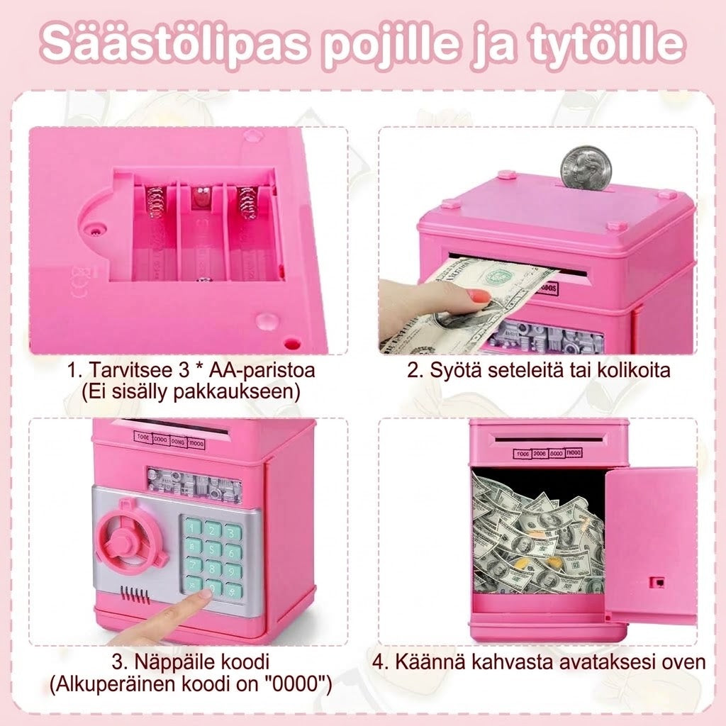 VaraLiving™ Mini-Pankkiautomaatti Säästölipas