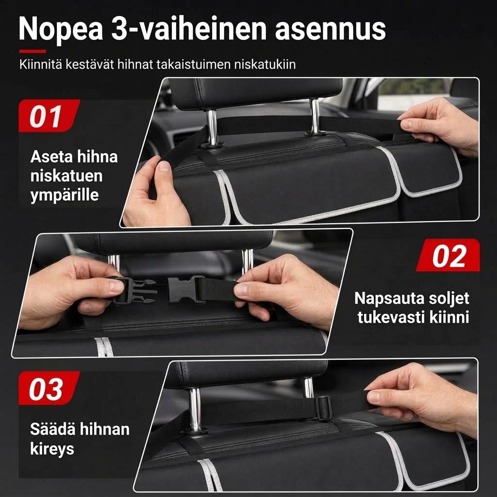 OmniLiving™ Riippuva Auton Tavaratilajärjestelijä (Kestävää Oxford-kangasta)