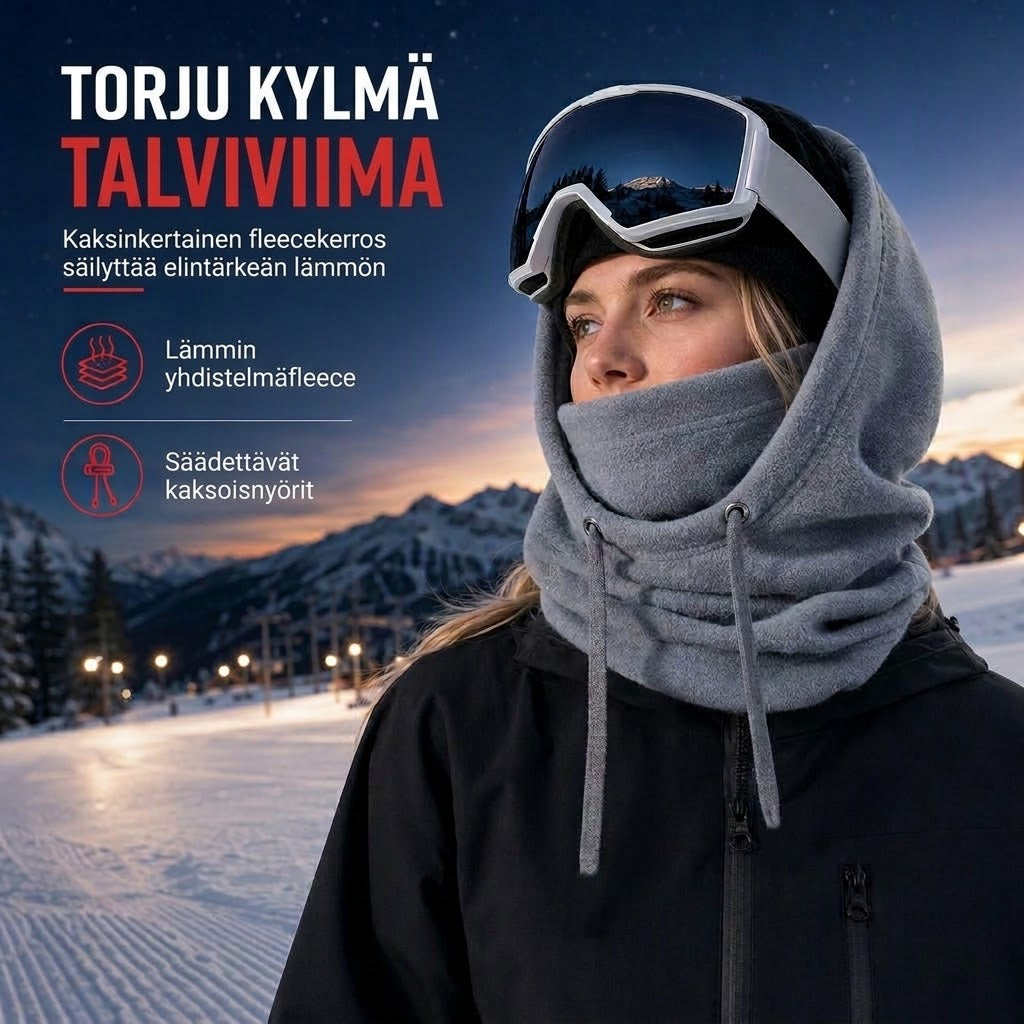 VaraLiving™ Lämmin Talvipipo ja Kasvosuoja Ulkoliikuntaan
