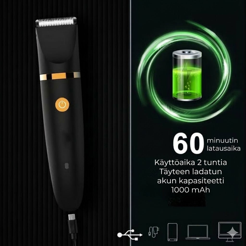 3-in-1 sähköinen vartalotrimmeri