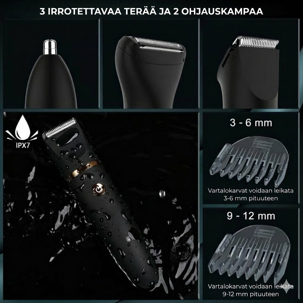 3-in-1 sähköinen vartalotrimmeri