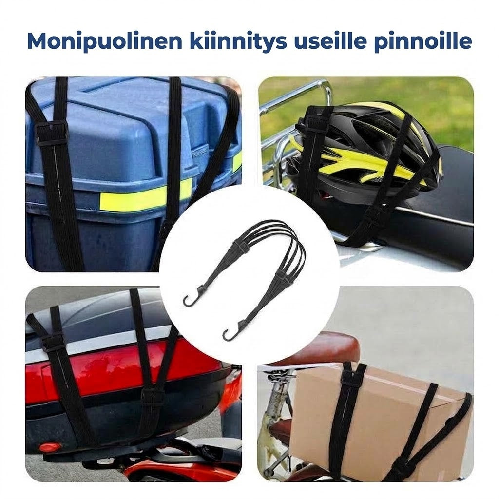 OmniLiving™ Joustava Kypärähihna Moottoripyörään (2 Koukkua / Kestävä)