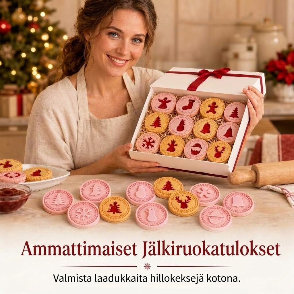 OmniLiving™ Joulupiparkakkumuottisetti | 3D-Leivontamuotit Lapsille & Aikuisille