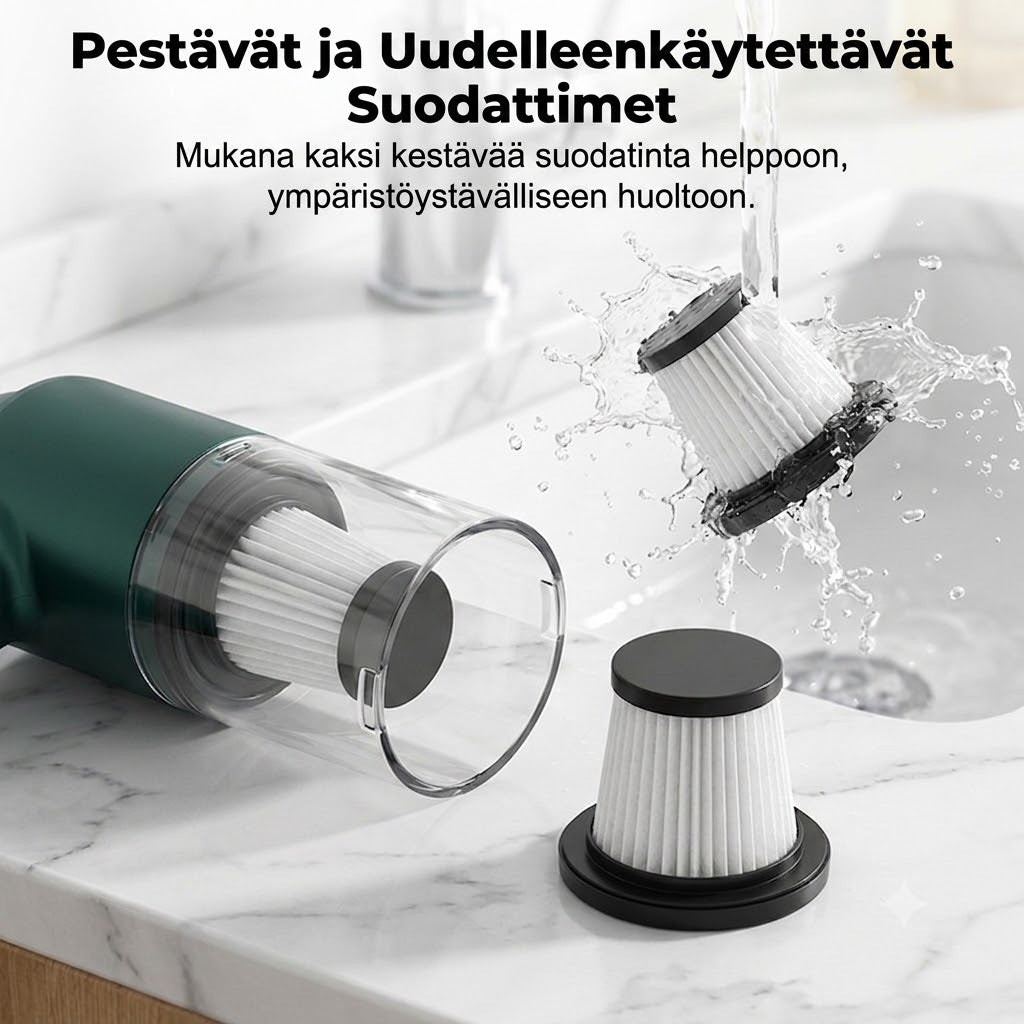 Tehokas johdoton autonimuri – Kompakti ja voimakas imuteho