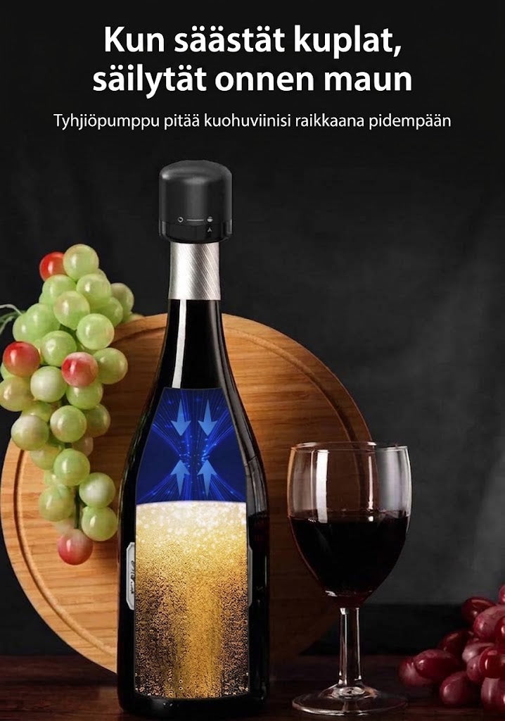 OmniLiving™ Uudelleenkäytettävä Silikonikorkki Viinille, Oluelle & Samppanjalle