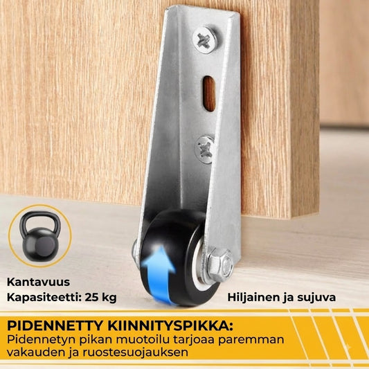 SilkEase™ Hiljaiset Liukuoven Pyörät Huonekaluille – 2 kpl Paketti