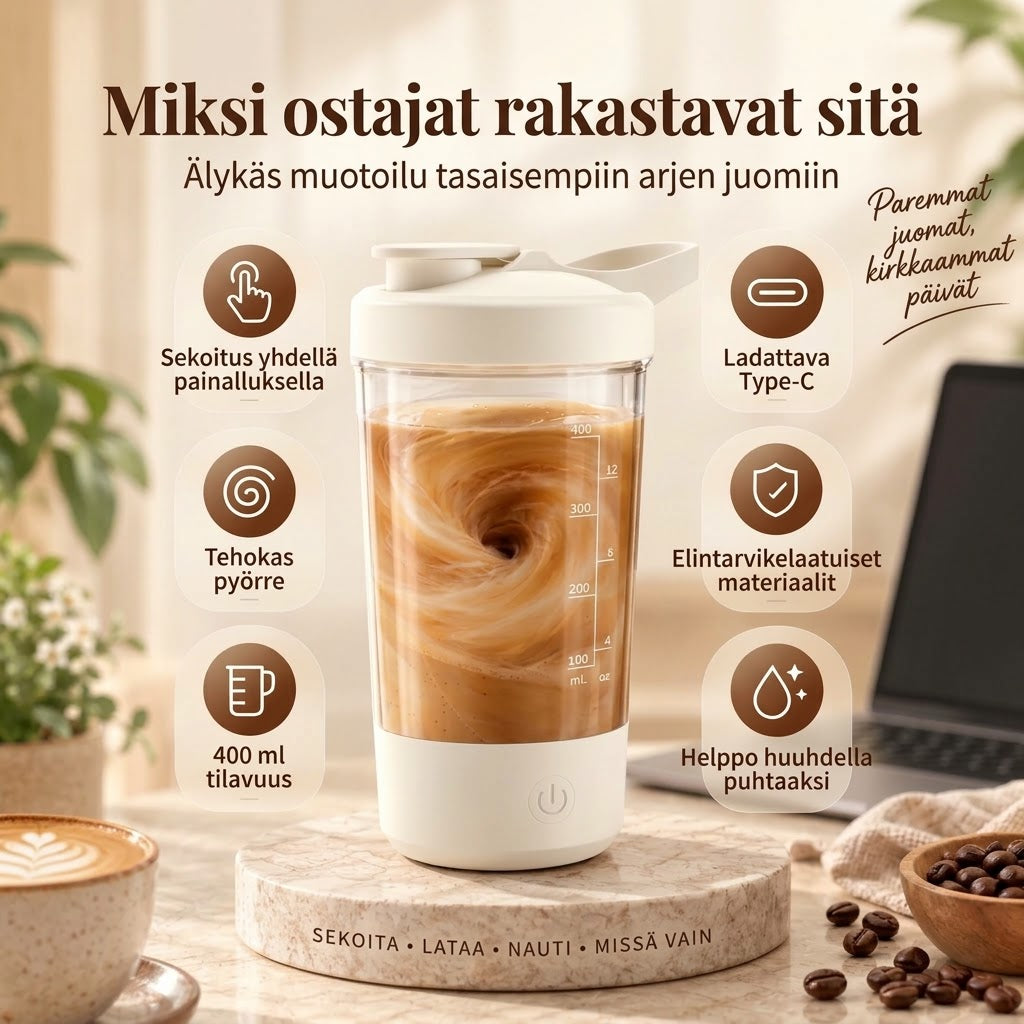 OmniLiving™ Itsesekoittava Magneettimuki (Ruostumatonta Terästä)