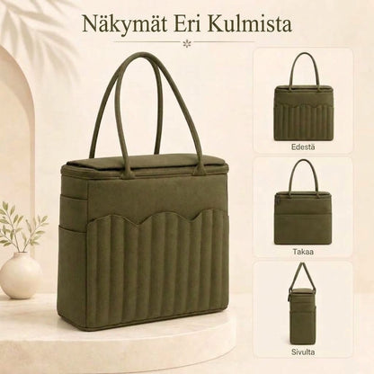 OmniLiving™ Kanvasinen Lankalaukku | Puikkotaskulla & Langanrei’illä