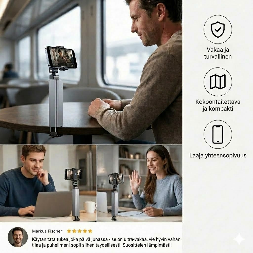 Matkapuhelinpidike matkalle