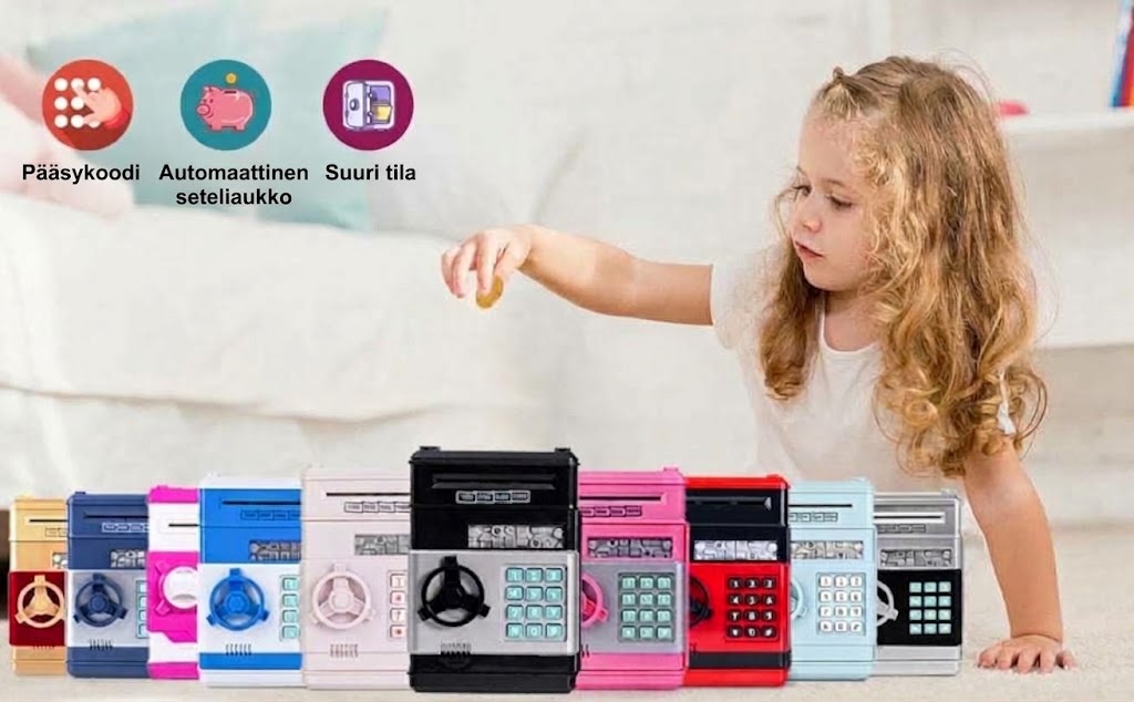 VaraLiving™ Mini-Pankkiautomaatti Säästölipas