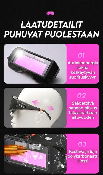 SilkEase™ Automaattisesti Tummuvat Hitsauslasit (Aurinkokenno)