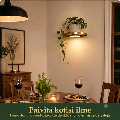 Leijuva LED-seinähylly kasveille 🪴 Moderni muotoilu