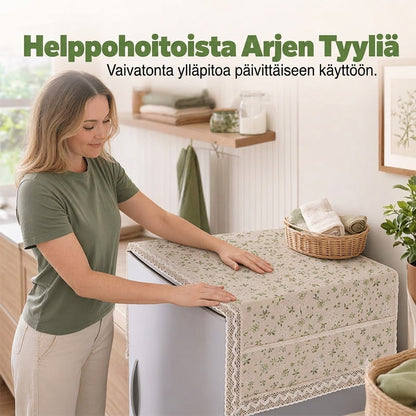Puuvillapellavainen jääkaapin pölysuoja taskuilla – Viimeinen tarjouspäivä