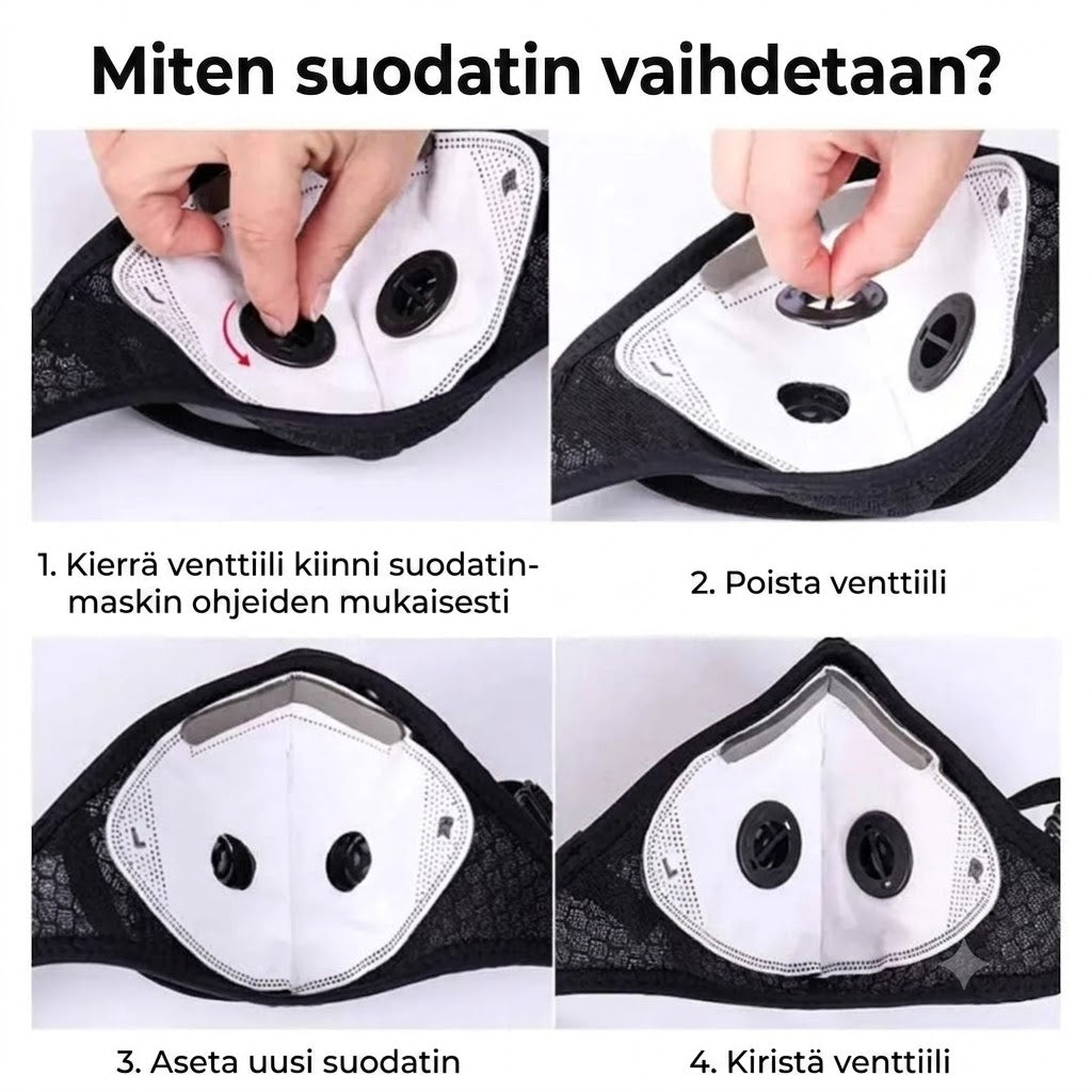 Aktiivihiili-hengityssuojain – Osta 1 saa 2
