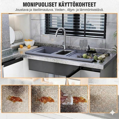 Itseliimautuva keittiökalvo kaappeihin ja työtasoille – tehokas öljysuoja