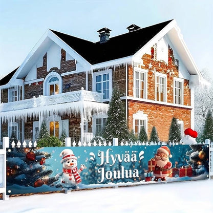OmniLiving™ Iso Jouluviiri "Hyvää Joulua" (Säänkestävä Pihakoriste / Ulkokäyttöön)