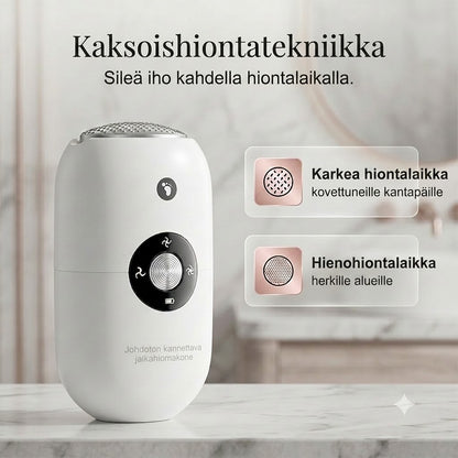 Pieni automaattinen jalkaraspi – Tehokas sähköinen kovettumien poistaja