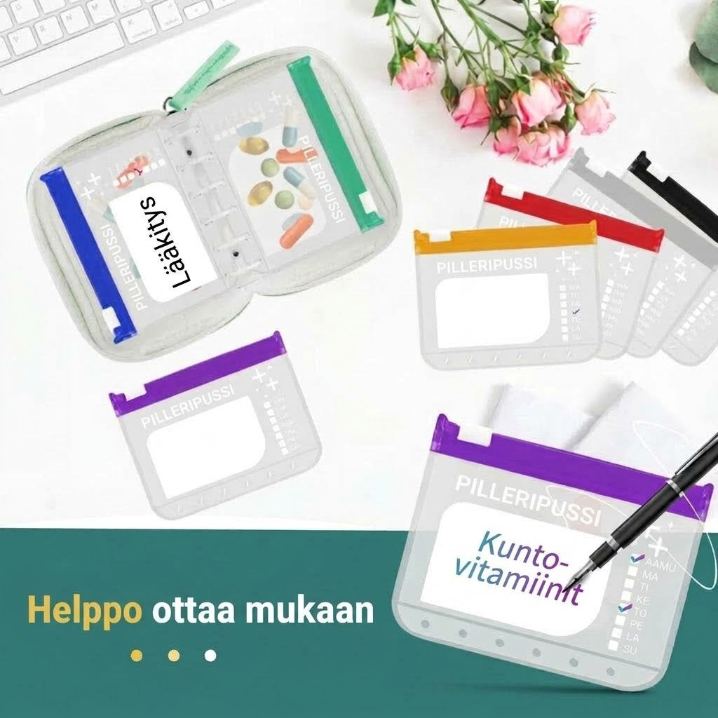 OmniLiving™ Vedenpitävät A8-Säilytystaskut | 14 Suurta Vetoketjutaskua Kansioon