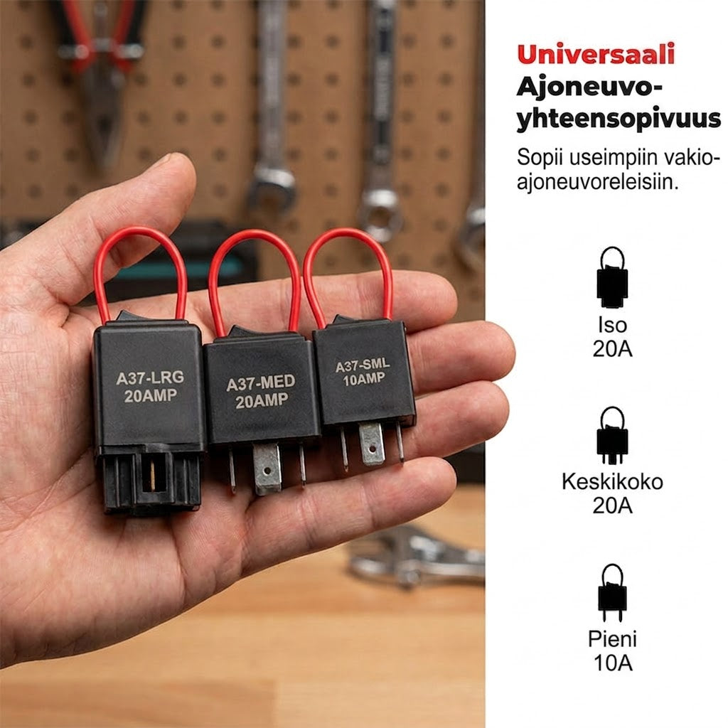 Autoreleen testaussarja (sis. hyppylangat)