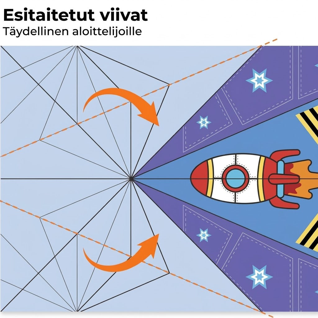 VaraLiving™ DIY-Paperilennokkisarja (16 kpl Värikkäitä Taiteltavia Lennokkeja Lapsille)