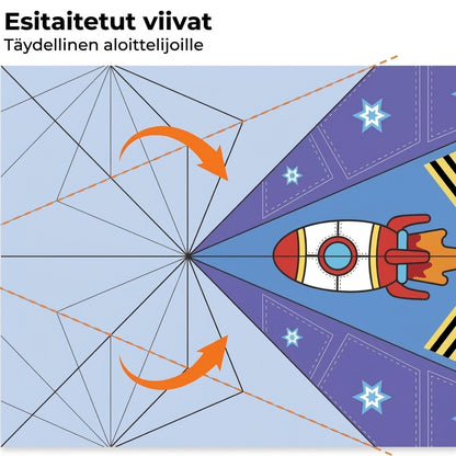 VaraLiving™ DIY-Paperilennokkisarja (16 kpl Värikkäitä Taiteltavia Lennokkeja Lapsille)