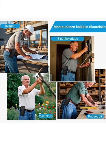 LuxeModa™ Nahkainen Puhelinlaukku Vyölle (Monilokerollinen & Korttipaikka)