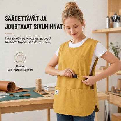 VaraLiving™ Vedenpitävä Liivimallinen Keittiöessu (Öljynkestävä & Niskaton Mukavuus)
