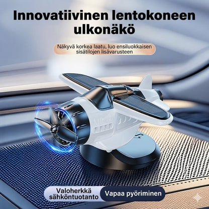 Pyörivä aurinkoenergia-lentokone – auton kojelautakoriste