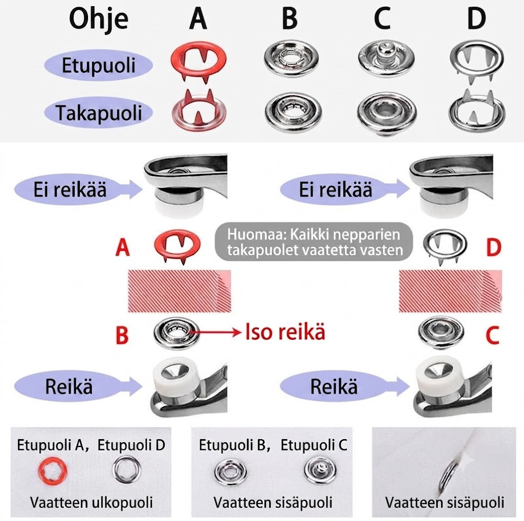 Itsekoottava työkalusarja metallilukoilla – Kestävä ja monikäyttöinen ilman vasaraa