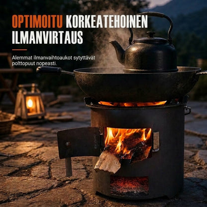 VaraLiving™ Kannettava Retkihiiligrilli & -lämmitin (2-in-1 Monitoimiuuni Ulkoiluun)