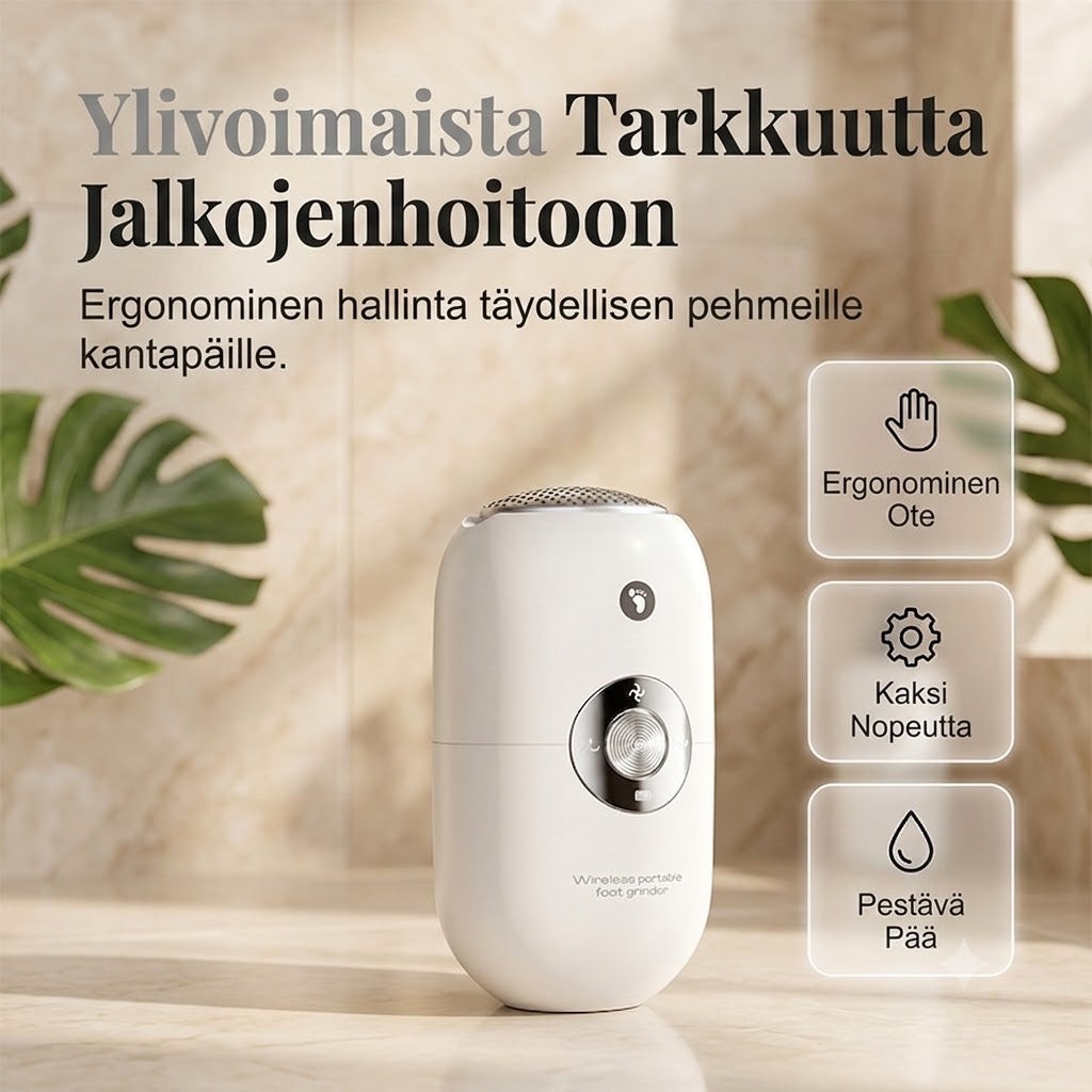 Pieni automaattinen jalkaraspi – Tehokas sähköinen kovettumien poistaja