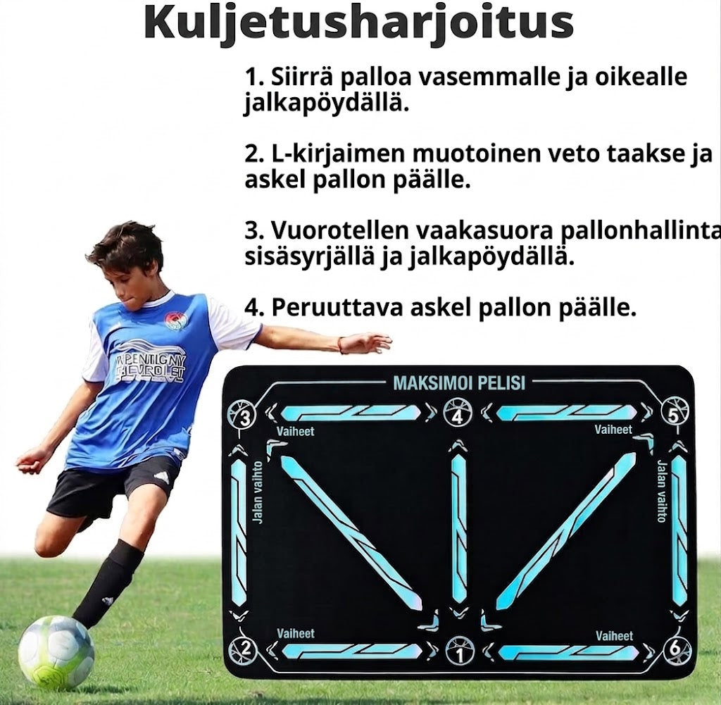 NovaPulse™ Luistamaton Jalkapallon Harjoitusmatto (Hiljainen Ketteryysmatto)