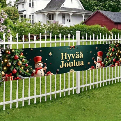 OmniLiving™ Iso Jouluviiri "Hyvää Joulua" (Säänkestävä Pihakoriste / Ulkokäyttöön)