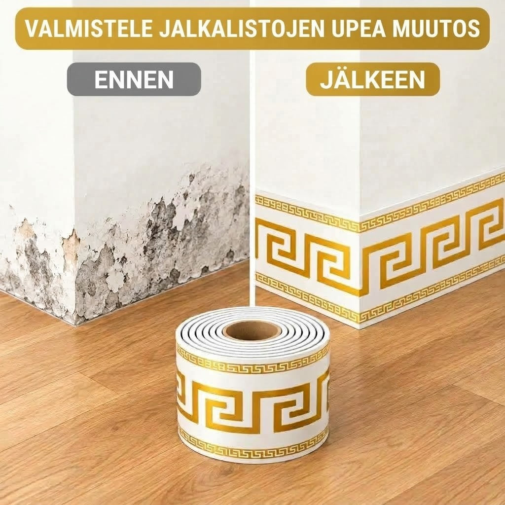 VaraLiving™ Itsekiinnittyvä PVC-Reunalista (Helppo Asennus & Kestävä Seinäkoriste)