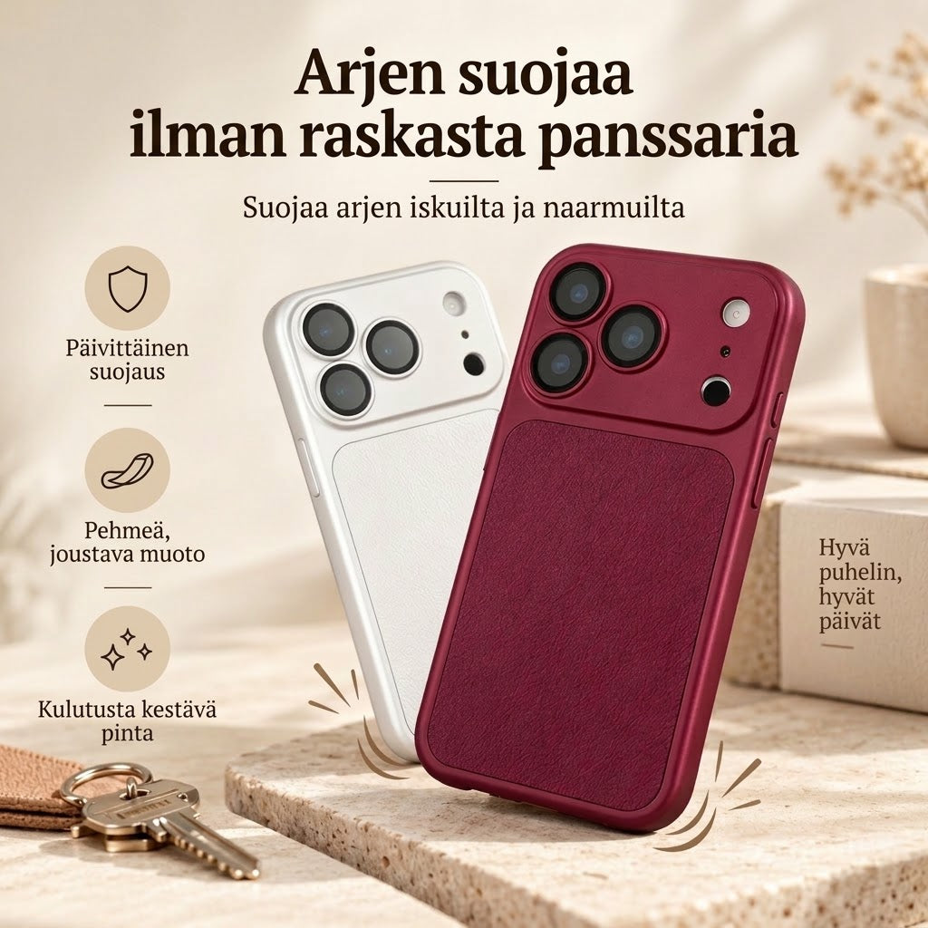 VaraLiving™ Ylellinen iPhone-Nahkakuori