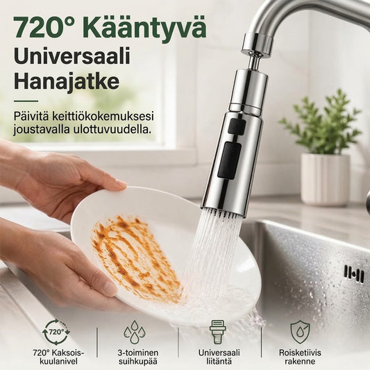 OmniLiving™ Yleismallinen Pyörivä Hanasuutin | Vettä Säästävä Poresuutin